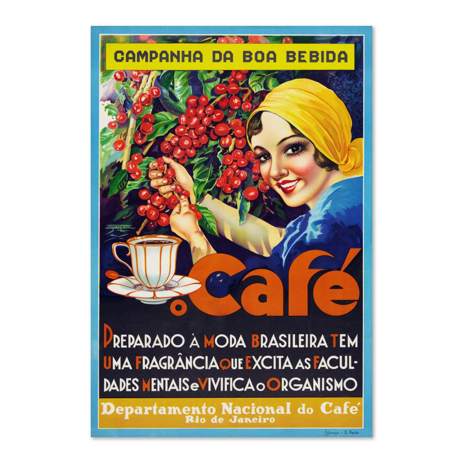 Cafe Brazilian Coffee poster print